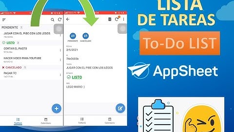 (1/2) Crear APP de LISTA de Tareas (To-Do LIST) en APPSHEET. Crea Apps a partir de Google Sheets.