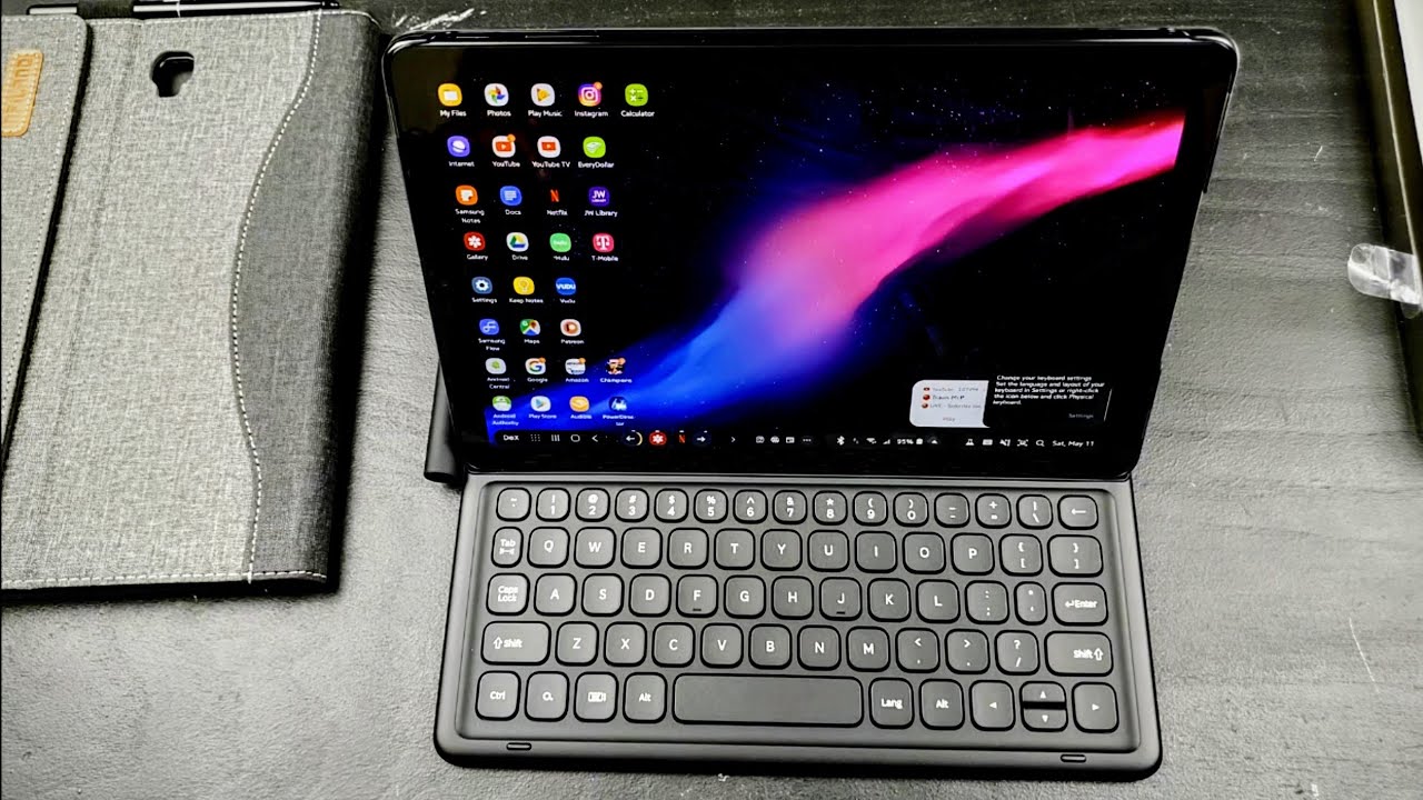 Samsung Galaxy Tab S4 Book Cover Keyboard Unboxing & Review! - YouTube