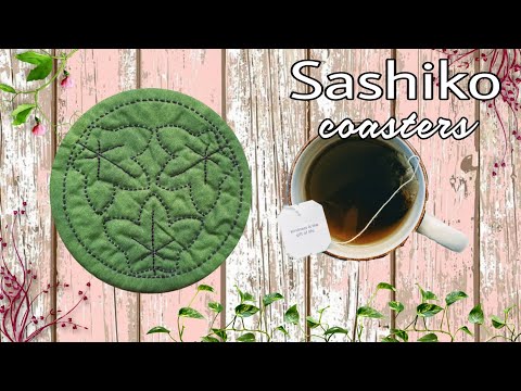 Tutorial Sashiko coasters | Simple Sashiko Project #24