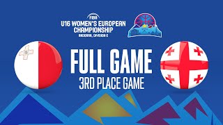 Malta v Georgia | Full Basketball Game | FIBA U16 Women's European Championship 2023