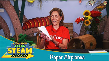Paper Airplanes with SCIENCE  (1-minute) | KidVision Full STEAM Ahead