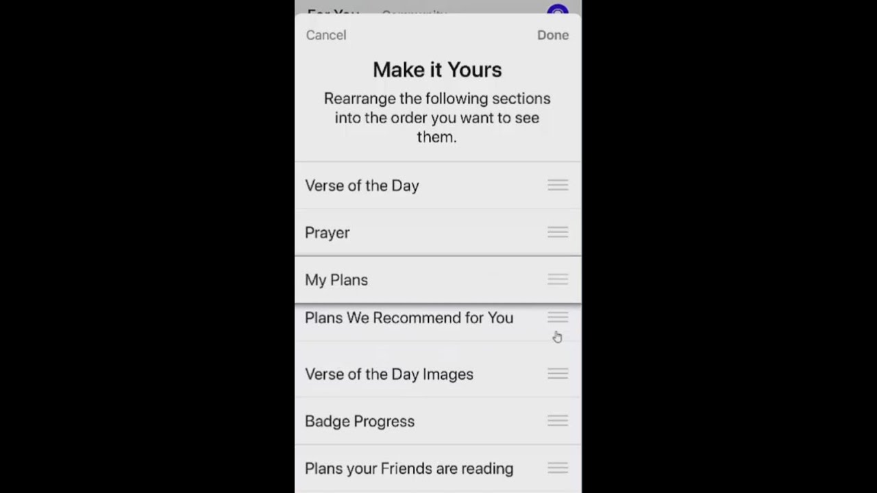 How To Customize The Home Screen In The Youversion Bible App Youtube How To Customize The Home Screen In The Youversion Bible App Youtube