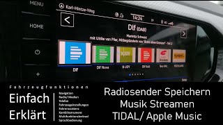 T-Cross T-Roc Tiguan: Radiosender suchen und speichern | Musik Streaming (Tidal App, Apple Music) screenshot 4