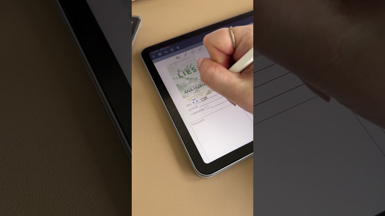 Update my reading log in my digital planner with me🤩 