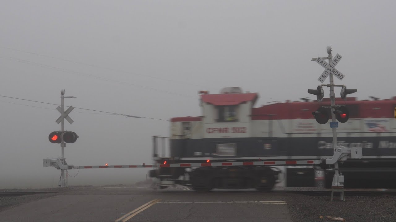 CR 7 Railroad Crossing | CFNR 502 Cortena Job North In Dense Valley Tule Fog | Dunnigan CA