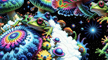 ✨ AI Manifest: Cosmic Fractal Toads | Skull Nebula Animation 🐸 