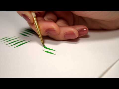 Видео: Роспись ногтей. Рисуем листья. #snownailart