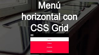 Menu horizontal con CSS Grid y Javascript | HTML | CSS | JS