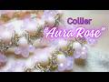 Collier "AURA ROSE" all'uncinetto con cristalli. Tutorial crochet luxury jewelry/ganchillo 🌍SUBTITLE