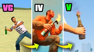 MOLOTOV COCKTAIL In GTA Games (Evolution) screenshot 5