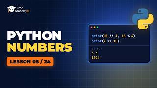Python Numbers, Operators and Type Conversion | Python Course (5/24)