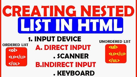 CREATING HTML NESTED LIST   Simple to Understand