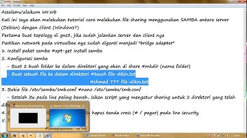 How to Sharing File with SAMBA between the Debian and Windows 7