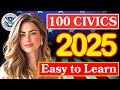 2025 New! USCIS 100 Civics Questions US Citizenship Test Questions &amp; Naturalization Test Preparation
