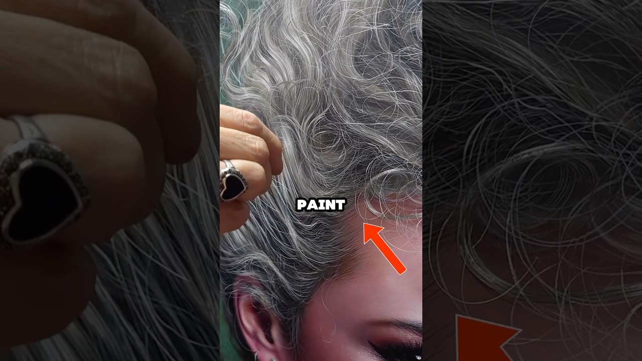 She Paints Hair One Strand at a Time