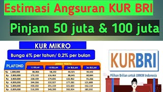 info Penting ! Estimasi Angsuran Pinjaman KUR BRI 2023,jika pinjam Rp 50 juta dan Rp 100 juta