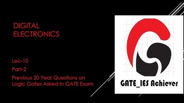 Digital Electronics  Part-2 (Previous 20 Years question on logic gates of GATE Exam)