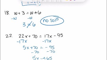 Algebra 1 3.4 Solve Equations with Variables on Both Sides