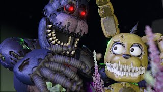 Плюштрап спасается от КОШМАРОВ во FNAF 4 (1 Ночь ) SFM Анимация