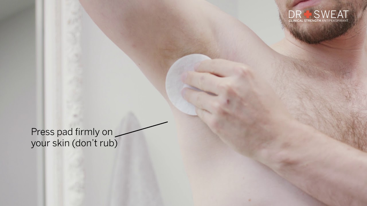 How to Apply Clinical Strength Antiperspirant Pads Dr. Sweat YouTube