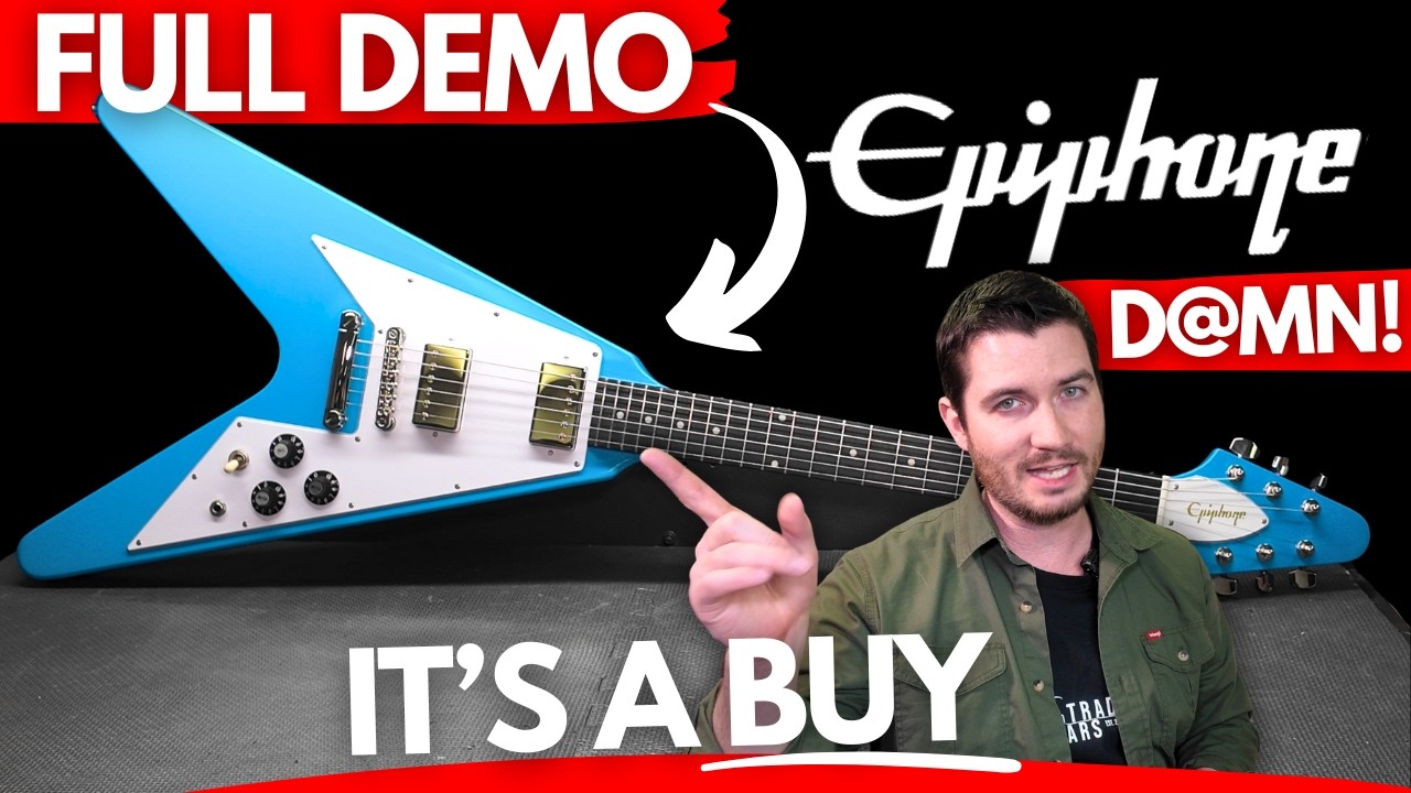 Новая Epiphone Flying V 70-х годов, полная демонстрация.