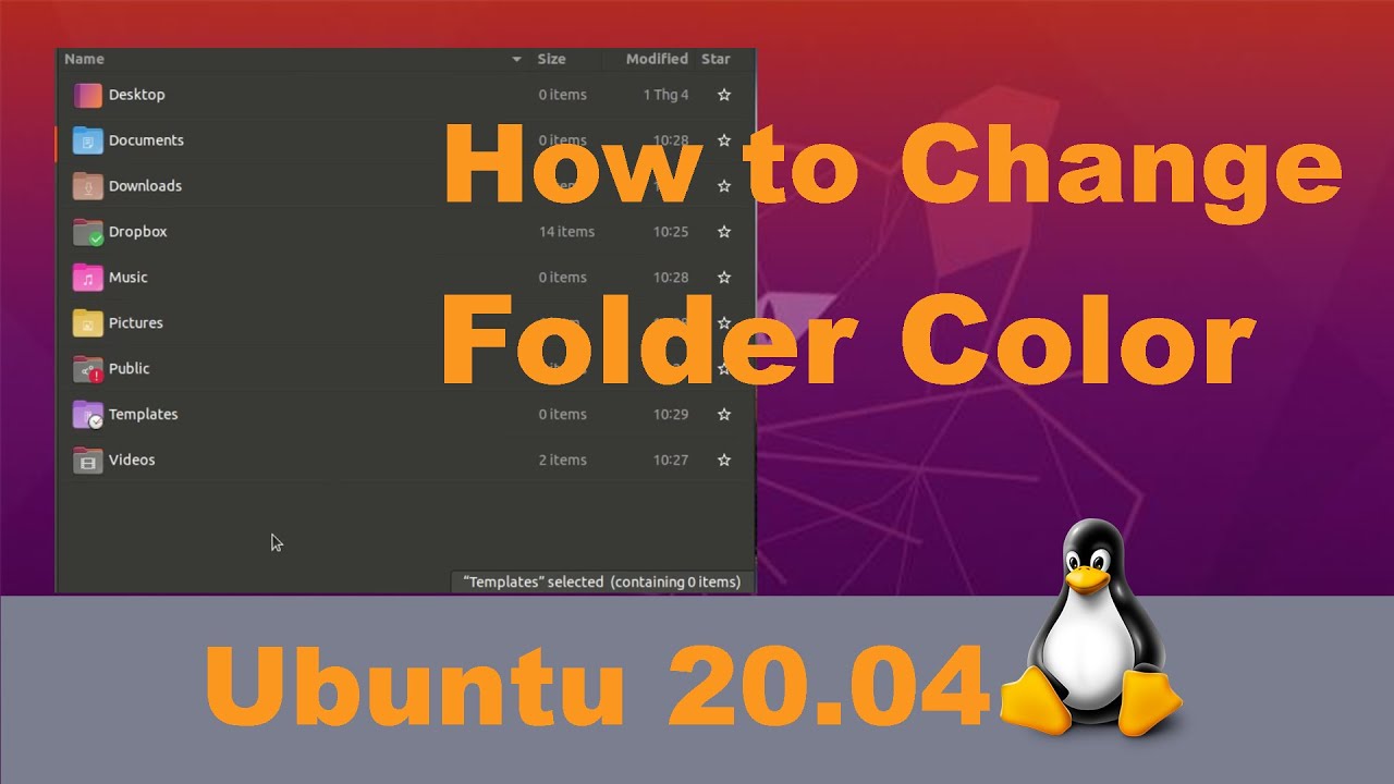 How to Change Folder Color in Ubuntu 20.04 YouTube