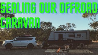 How we sealed our offroad caravan windows [ bug and light blocking ] minor RV van upgrades