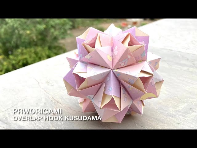【関税込み】KUSIKOHC ベージュ Origami フーディ Overlap Hook Kusudama - PrwOrigami Folding Tutorial 【くす玉