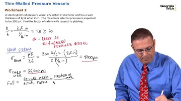 Module 7: Solve a thin-walled pressure vessel problem - Mechanics of Materials II: Thin-Walled
