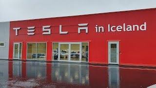 A Tesla Service Center in Iceland