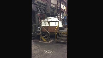 The bonnet of a 108" gate valve being machined