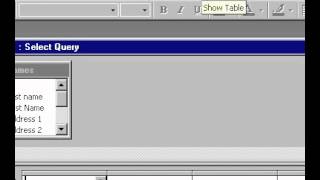 Microsoft Office Access 2000 Creating a query in Design View