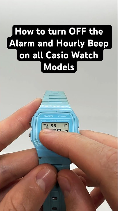 How to turn OFF the Hourly Beep and Alarm on all Casio F91W Models and Similar Casio Watches