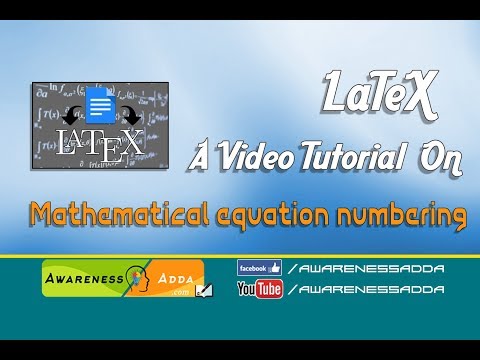 How to Create Mathematical equation numbering in LaTeX - AwarenessAdda.com