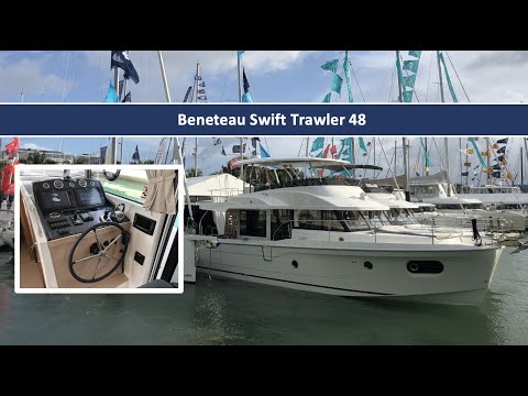 ⁣Tour the new Beneteau Swift Trawler 48 at the Miami Debut