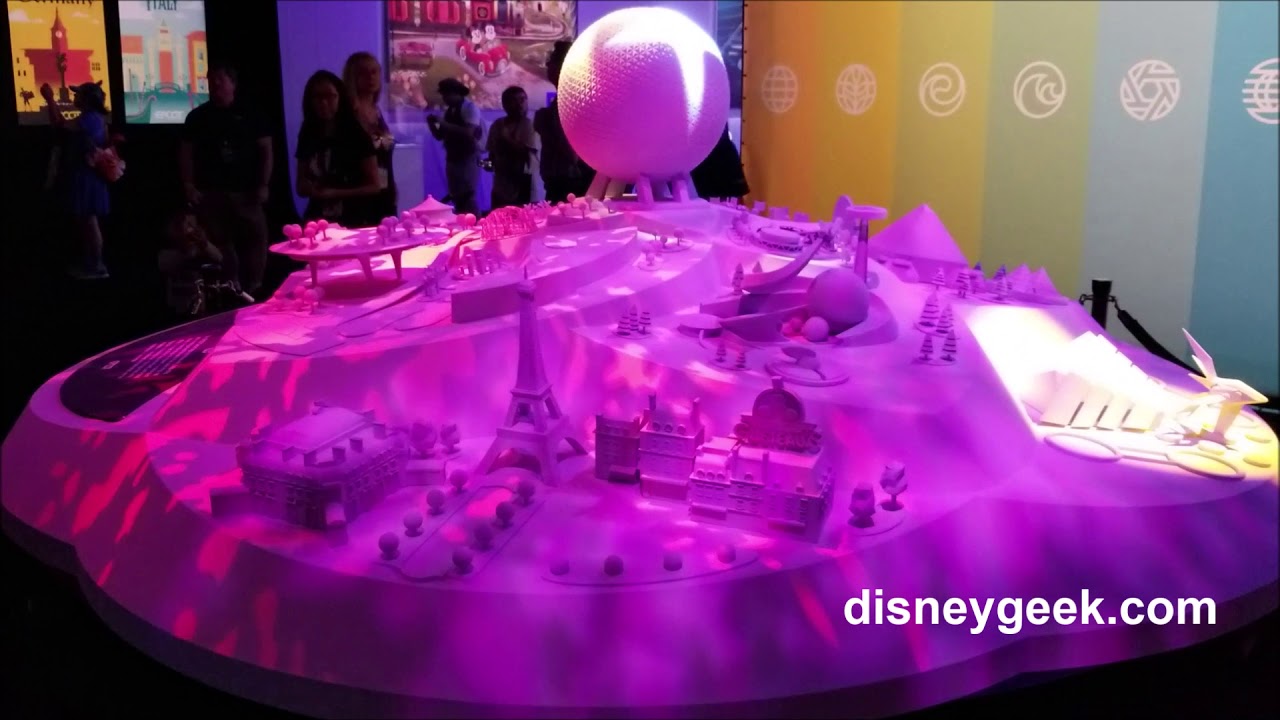 Epcot Display Model D23 Expo 2019: Epcot Display at Parks Pavilion - YouTube
