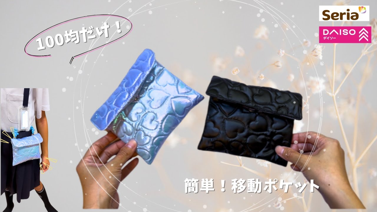 Only 100 Yen Shop] Easy❣️Simple Travel Pocket✨ #Seria #DAISO