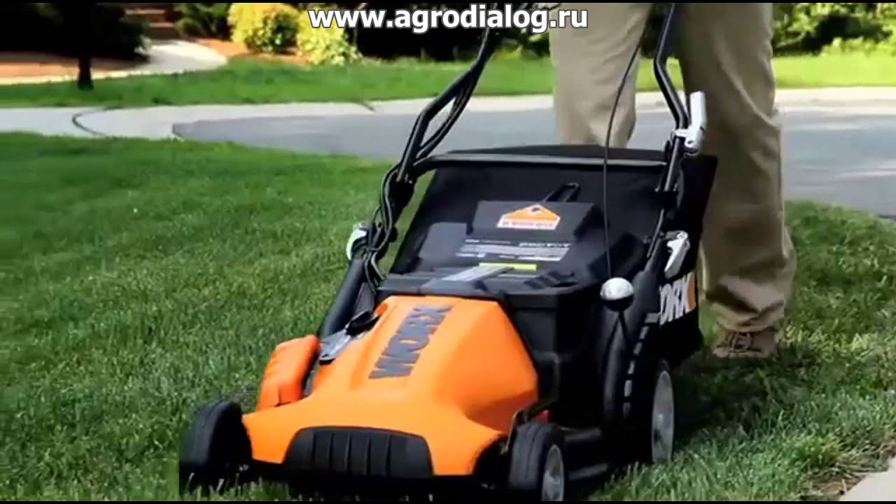Аккумуляторная газонокосилка WORX WG789E - YouTube