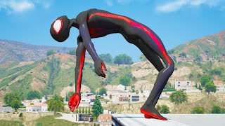 GTA 5 SPIDERMAN x MILES MORALES Ragdolls Compilation Episode 01 (Euphoria Physcis Showcase) screenshot 1