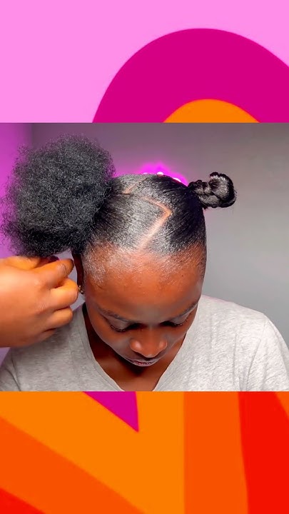  Cute space bun natural hairstyle 🍇😍 - YouTube