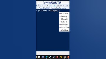 PowerShell ISE : How to See Parameters