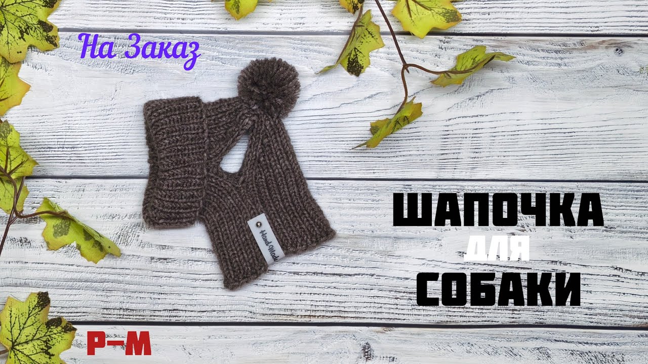 🧶Связана на Заказ(Шапка для Собаки) 🔹Видео Обзор 
