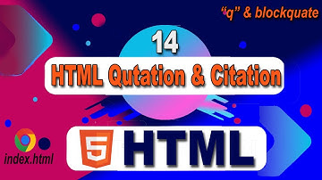 Quotation and Citation || HTML Tutorial in Hindi  - Quotation and Citation Elements