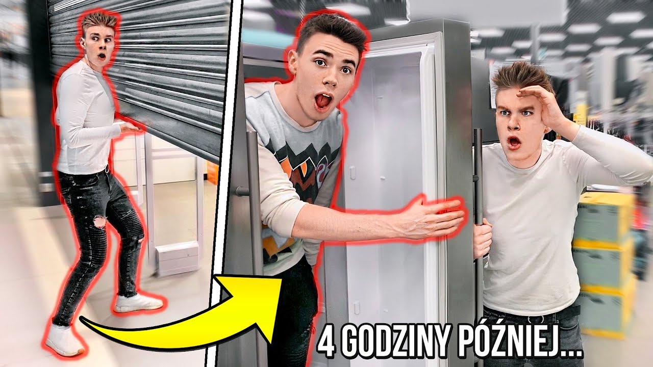 EKSTREMALNY CHOWANY W WIELKIM SKLEPIE NOCĄ! *włączyliśmy alarm* / Wojan, Klaudusiek
