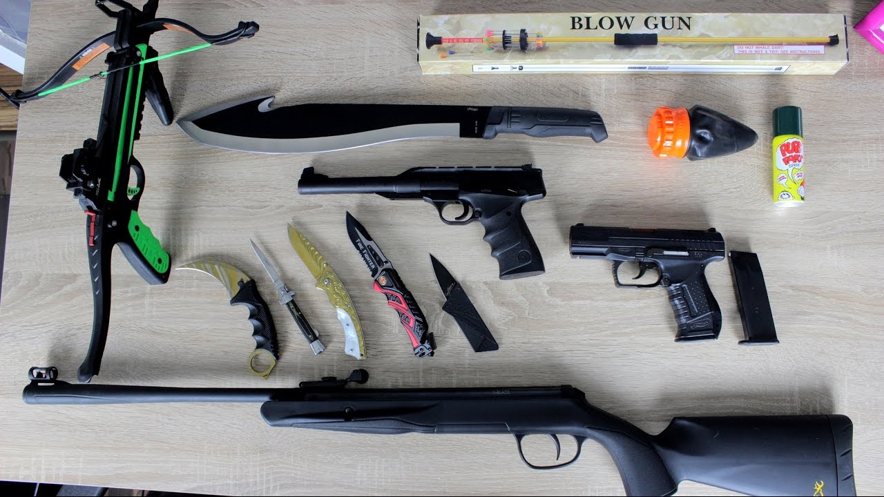 Meine kleine Waffensammlung - Luftgewehr, Messer, Schleuder, Armbrust und mehr...