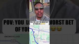 Paul Pierce having a bad day has to walk 8-hours to work after losing his Celtics bet 😂..