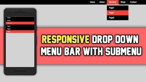 Responsive Drop Down Menu Bar With Submenu || HTML5 & CSS3 || Full Tutorial