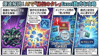 【Excel解読の新常識】EXCELの複雑な数式をAIで解剖し、メンテナンスの恐怖から解放される方法 #excel #prompt #gemini #chatgpt