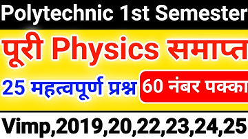Polytechnic 1st Semester Important questions 2025//25 महत्वपूर्ण प्रश्न,60 नंबर पक्का #bteup2025