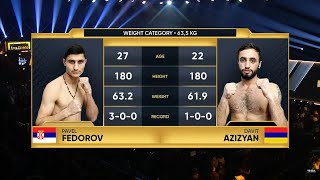 (63.5kg) Fedorov Pavel (SRB-RUS) vs Davit Azizyan (ARM) | IBA Champions' Night | February 3, 2024